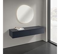 Buffet Villeroy & Boch Antao K42100HG 160 x 26,8 x 50 cm, plan vasque laqué couleur bleu nuit mat