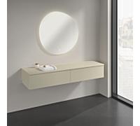 Buffet Villeroy & Boch Antao K42100HJ 160 x 26,8 x 50 cm, couleur du plan vasque : laque mate gris soie