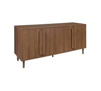 Buffet vintage décor bois de noyer 4 portes 160cm - Juliana