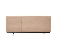 Buffet vintage finition bois chêne 2 portes 3 tiroirs L160 cm MANNY