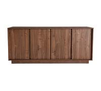 Buffet vintage finition bois foncé noyer 4 portes L180 cm COMO