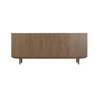 Buffet vintage finition bois foncé noyer 4 portes L180 cm SANAA