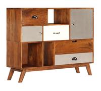 vidaXL Buffet vaisselier – meuble de rangement en bois d'acacia massif