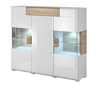 Buffet XL150cm collection OHIO. Coloris blanc et chêne.