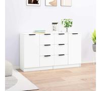 Buffets 2 pcs 60x30x70 cm Blanc Bois d'Ingénierie Armoires de Rangement vidaXL