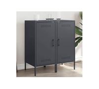 vidaXL Buffets 2 pcs acier 36 x 39 x 79 cm anthracite
