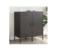 vidaXL Buffets 2 pcs - Armoires avec pieds et portes - Noir 36x39x79 cm 843013