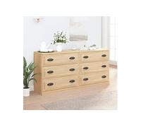 Buffets 2 pcs, Armoires de Rangement avec Tiroir et Porte, Meubles de Rangement, Armoires Latérales Salon Salle de Séjour, Moderne, Chêne Sonoma Bois