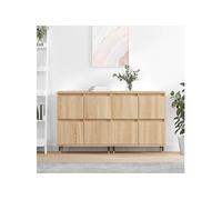 vidaXL Buffets 2 pcs 3190168 – Chêne Sonoma, bois d'ingénierie, Marron