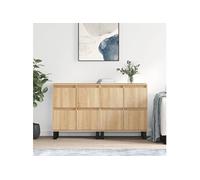 vidaXL Buffets 2 pcs chêne sonoma bois d'ingénierie Marron