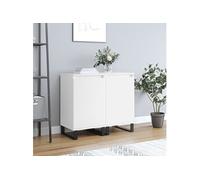 Vidaxl Buffets 2 Pcs Blanc 40x35x70 Cm Bois D’Ingénierie Blanc