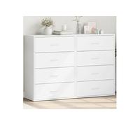 Buffets 2 pcs blanc 60x31x84 cm bois d'ingénierie, armoire de rangement, meuble d'entrée, meuble d'appoint, meuble de 3276581