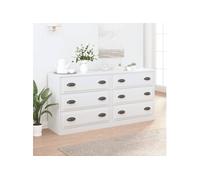 Vidaxl Buffets 2 Pcs Blanc Bois D'ingénierie Blanc