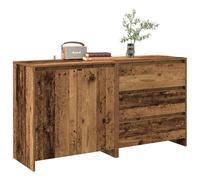 Buffets 2 pcs Chêne Fumé Bois d'Ingénierie Armoires Latérales Rangement vidaXL