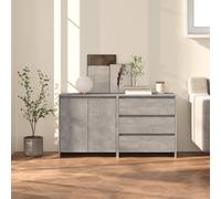 vidaXL Buffets 2 pcs Gris béton Bois d'ingénierie 3098060