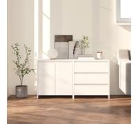 Vidaxl Buffets 2 Pcs Blanc Bois D'ingénierie Blanc