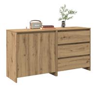 Buffets 2 pcs Chêne Fumé Bois d'Ingénierie Armoires Latérales Rangement vidaXL