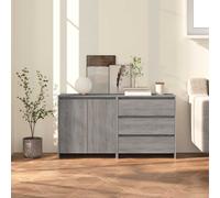 Buffets 2 pcs Chêne Fumé Bois d'Ingénierie Armoires Latérales Rangement vidaXL