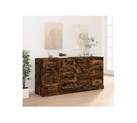 Buffets Meuble de Rangement Armoire Intérieur 2 pcs Bois d'Ingénierie vidaXL