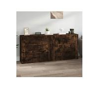 Buffets Armoires Rangement Salle de Séjour 2 pcs Noir Bois d'Ingénierie vidaXL