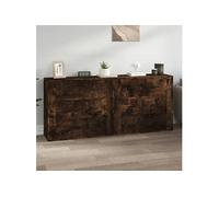 Vidaxl Buffets 2 Pcs Chêne Fumé Bois D'ingénierie Marron
