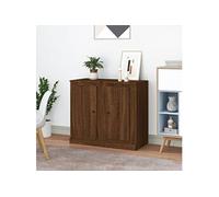 Vidaxl Buffets 2 Pcs Chêne Marron 37,5x35,5x67,5 Cm Bois D'ingénierie Multicolore