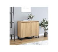 Vidaxl Buffets 2 Pcs Chêne Sonoma 40x35x70 Cm Bois D'ingénierie Marron