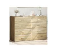 vidaXL Buffets Armoire de rangement 2 pcs bois d'ingénierie Chêne Sonoma 60x39x80 cm Marron
