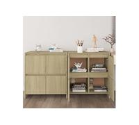 Vidaxl Buffets 2 Pcs Chêne Sonoma 70x41x75 Cm Aggloméré