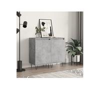 Vidaxl Buffets 2 Pcs Gris Béton 40x35x70 Cm Bois D'ingénierie Gris