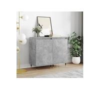 vidaXL Buffets 2 pcs gris béton 40x35x70 cm bois d'ingénierie 831045