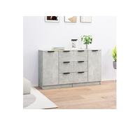 Buffets 2pcs 60x30x70 cm Chêne Marron Bois d'Ingénierie Salle de Séjour vidaXL