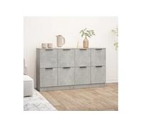 Buffets 2 pcs Gris béton 60x30x70 cm Bois d'ingénierie3115807