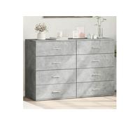 vidaXL Buffets armoire de rangement 2 pcs bois d'ingénierie gris béton 60x39x80 cm
