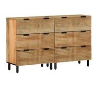 Ensemble de buffet avec tiroir avec stockage 2 pc Naturel Buffet salon vidaXL vi
