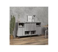 Buffets 2 pcs, Meuble de Rangement avec Compartiments, Armoire de Rangement , Organisateur Intérieur Salon, Industriel, Sonoma Gris Bois d'Ingénierie