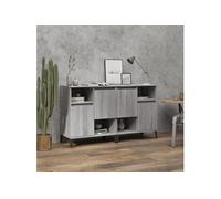 Buffets 2 pcs, Meuble de Rangement avec Compartiments, Armoire de Rangement , Organisateur Intérieur Salon, Industriel, Sonoma Gris Bois d'Ingénierie