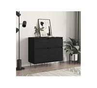 Buffets 2 pcs noir 40x35x70 cm bois d'ingénierie831151