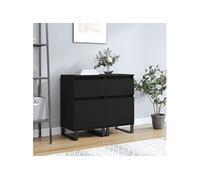 vidaXL Buffets 2 pcs noir 40x35x70 cm bois d’ingénierie 831167
