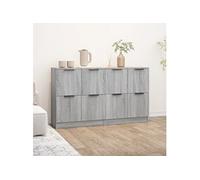 vidaXL Buffets 2 pcs Sonoma gris 60x30x70 cm Bois d'ingénierie