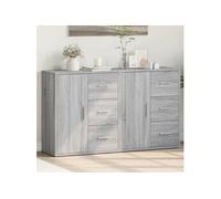 vidaXL Buffets Armoire de rangement 2 pcs Sonoma gris bois d'ingénierie 60x31x70 cm