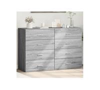 Buffets 2 pcs sonoma gris 60x39x80 cm bois d'ingénierie, armoire de rangement, meuble d'entrée, meuble d'appoint 3276628
