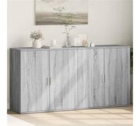 vidaXL Buffets 2 pièces Sonoma gris 79x38x80 cm bois d'ingénierie
