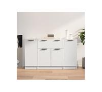 Vidaxl Buffets 3 Pcs Blanc Bois D'ingénierie Blanc