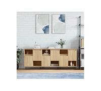 Vidaxl Buffets 3 Pcs Chêne Sonoma Bois D'ingénierie Marron