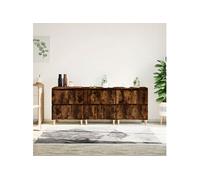 Vidaxl Buffets 3 Pcs Chêne Fumé 60x35x70 Cm Bois D'ingénierie Marron