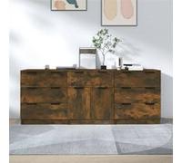 vidaXL Buffets 3 pièces 3115801 – Chêne fumé, bois d'ingénierie