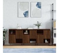 Buffets 3 pcs Chêne marron Bois d ingénierie Marron G