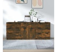Buffets 3 pcs Chêne Sonoma Bois d'Ingénierie Armoires Latérales Salon vidaXL