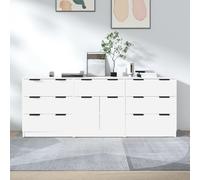 Buffets 3 pcs Chêne Sonoma Bois d'Ingénierie Armoires Latérales Salon vidaXL